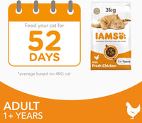 Thumbnail for Complete Dry Cat Food for Adult 1+ Cats with Chicken 3 Kg