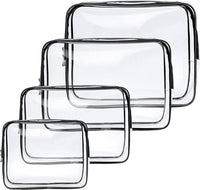 Thumbnail for 4-Pack Clear Wash & Makeup Bags TSA Approved Makeup Bags, PVC Waterproof Travel Wash Bags for Family, Men, Women (Largea, Medium, Small, Minimum)