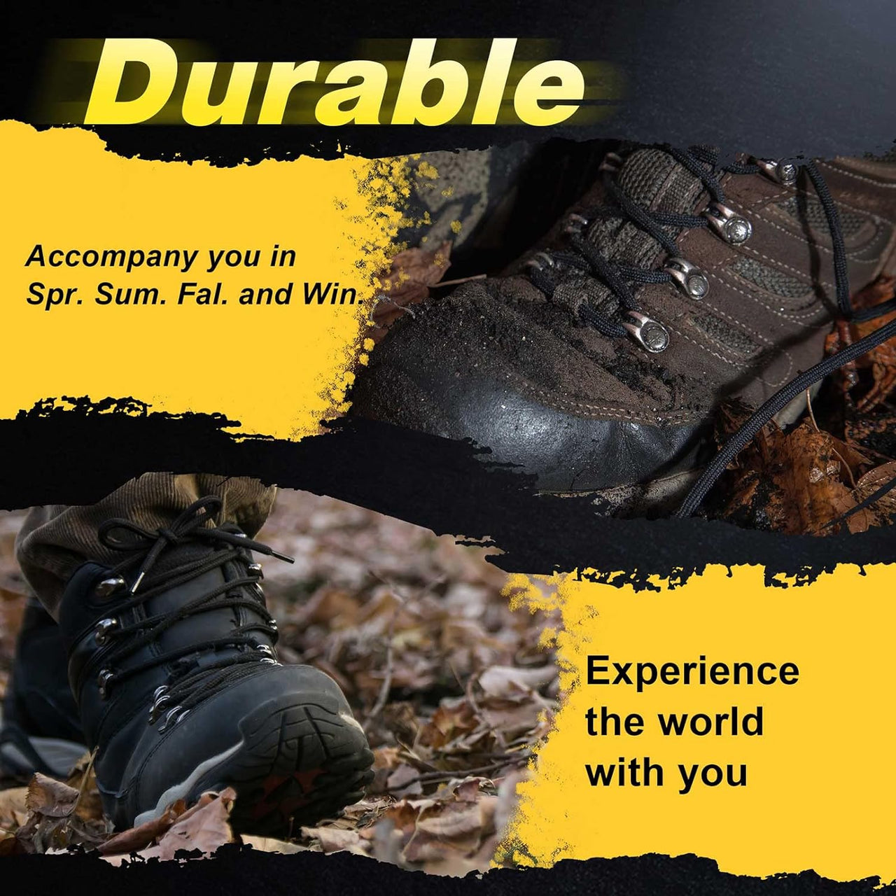 round Boots Shoelace, 4Mm Diameter Outdoor Work & Hiking Boots Shoe Laces, Premium round Shoelaces for Trainers Shoes