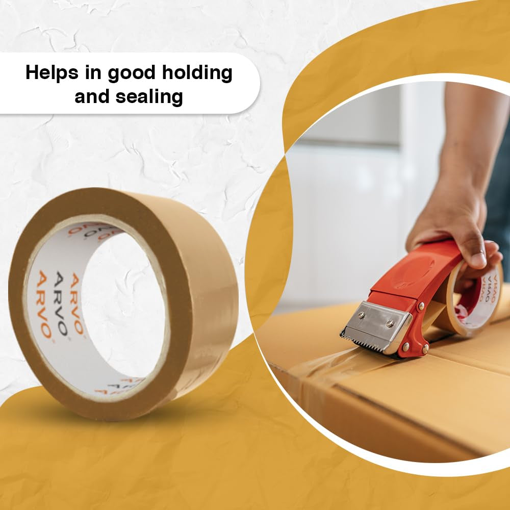 Packing Tape - Parcel Tape - Tape - 3 Rolls with Low Noise (48Mm X 60M) - Durable Brown Tape for Packing Boxes, Secure Packaging Tape for Moving House