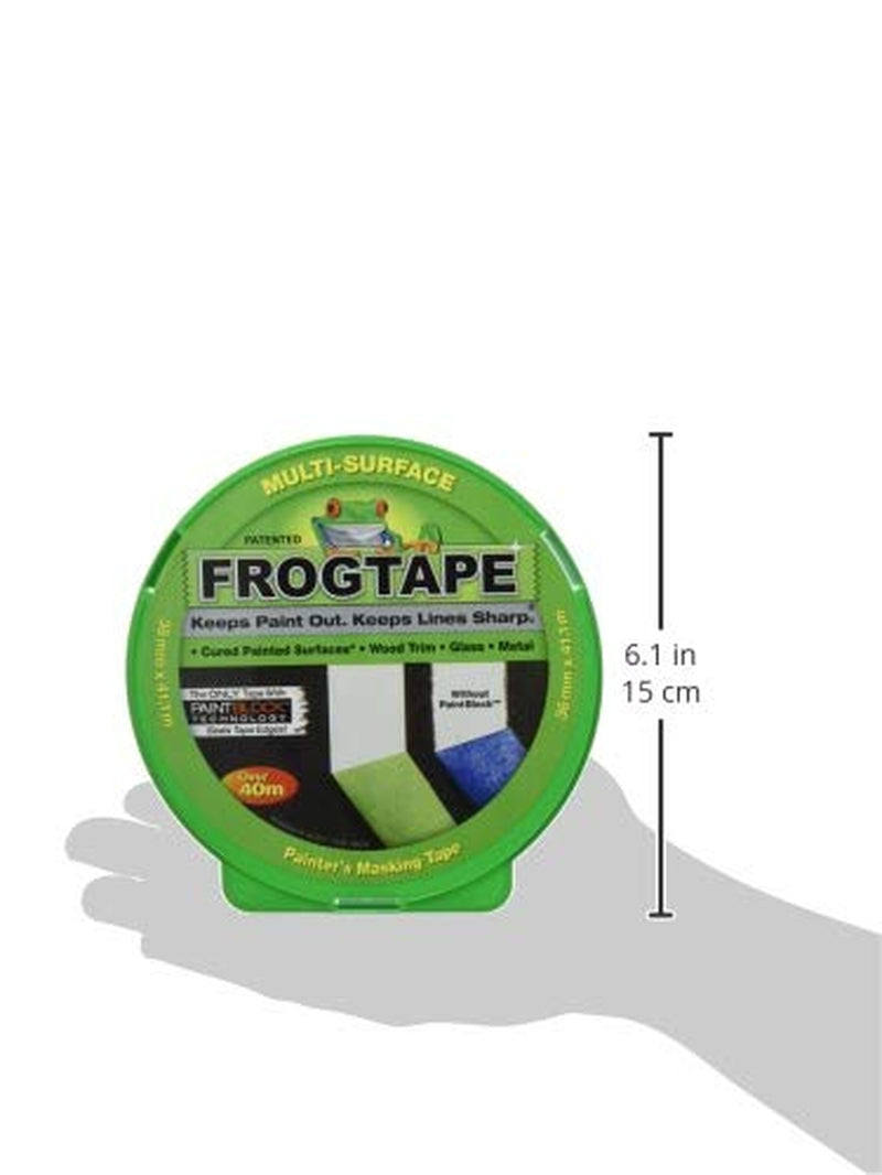 Green Multi Surface Painters Masking Tape, Indoor Painting and Decorating for Sharp Lines and No Paint Bleed 36Mm X 41.1M