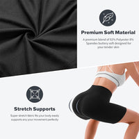 Thumbnail for High Waisted Cycling Shorts Women - Tummy Control Buttery Soft Biker Yoga Running Gym Black Workout Athletic Shorts