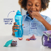 Thumbnail for Squeeze Twist 'N' Sip Sports Water Bottle | 620 Ml | Leakproof Kids Water Bottle | Bpa-Free | Assorted Colours (Not Selectable) | 1 Count