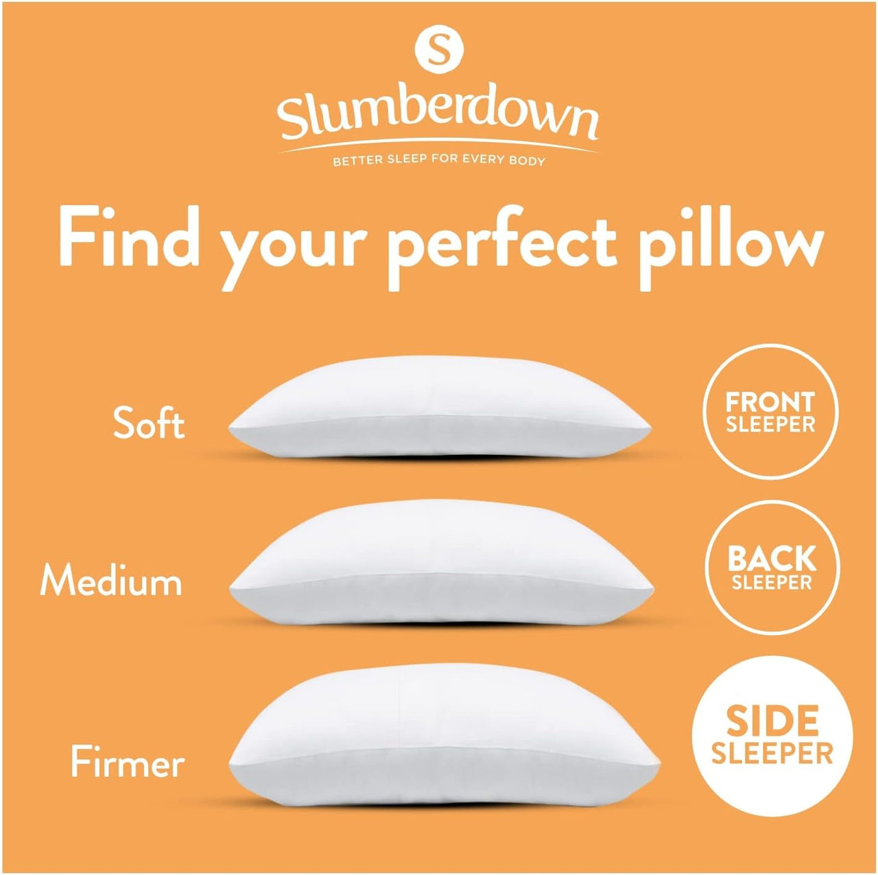 Pillows 2 Pack - Super Support Firm Side Sleeper Bed Pillows for Neck and Shoulder Pain Relief - Comfy & Supportive, Hypoallergenic, Made in the UK, Standard Size (48Cm X 74Cm)