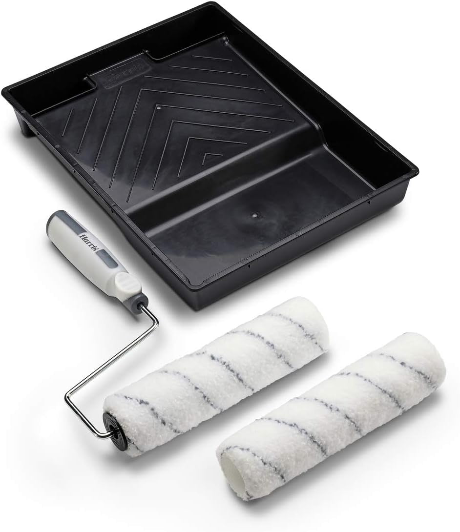 Seriously Good Walls & Ceilings Twin Medium Pile Paint Roller Set with Tray & Frame | 9"