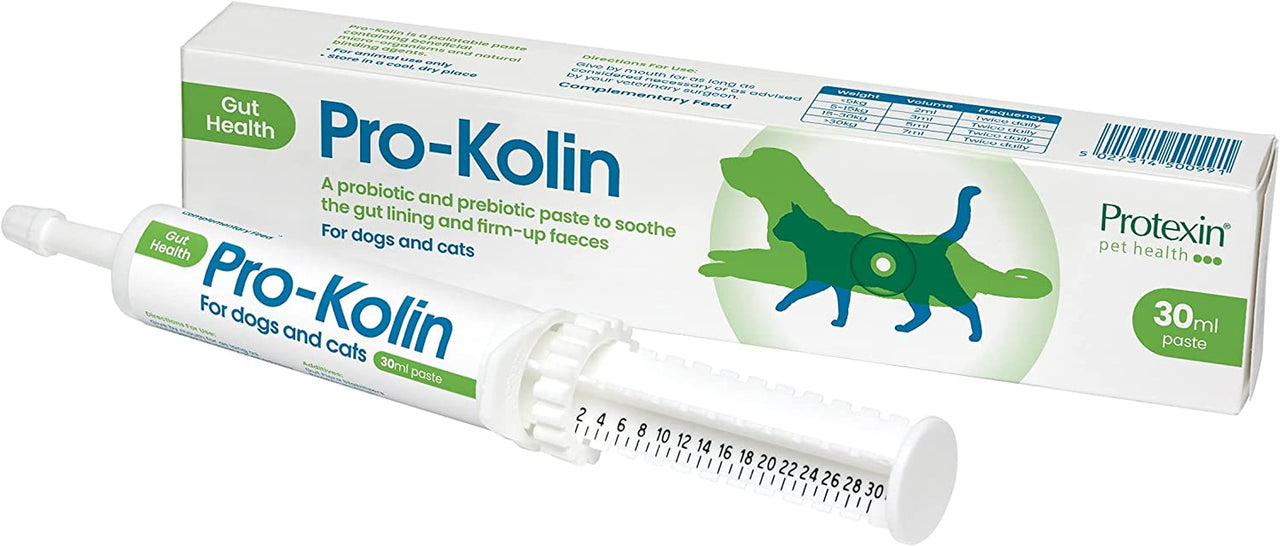 - Pro-Kolin for Dogs and Cats - Probiotic Paste to Support the Gut 30Ml + Syringe