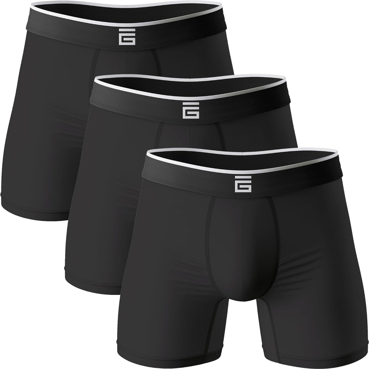 Mens Boxers Bamboo anti Chafing Soft Comfortable Boxer Briefs Longer Leg - Boxer Shorts Multipack - Moisture Wicking Technology