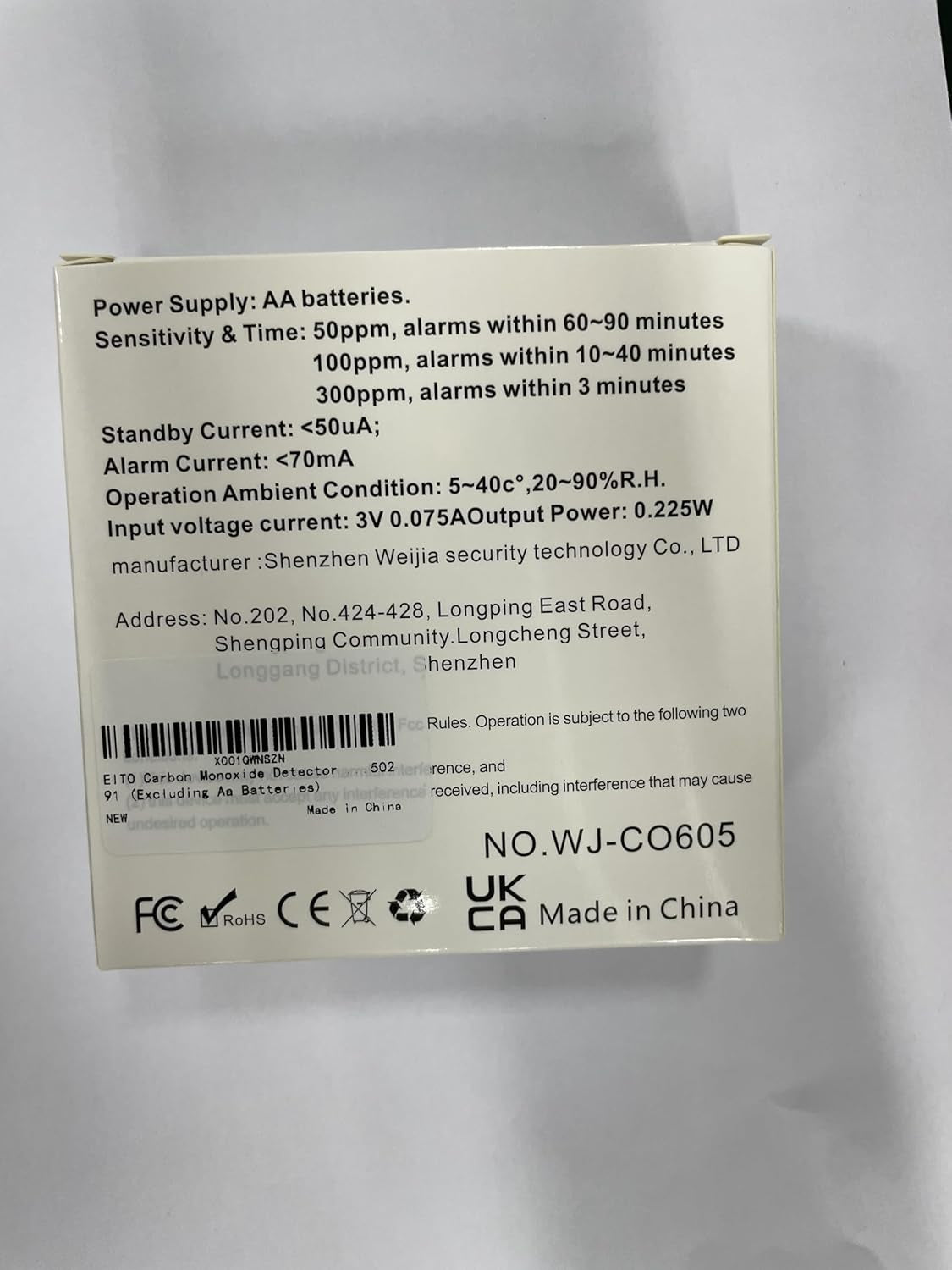 Carbon Monoxide Detector,Carbon Monoxide Alarm, CO Detector with LED Display, CO Alarms Monitor for Home Safety,Disaster Prevention Supplies(Aa Battery NOT Included) UK Patent No.: 6332482