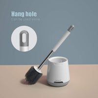 Thumbnail for M34152 Silicone Toilet Brushes & Holders, Deep Cleaner, Toilet Brush with Quick Drying Holder Set for Bathroom