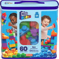 Thumbnail for BLOKS Big Building Bag Building Set with 60 Big and Colorful Building Blocks, and 1 Storage Bag, Toy Gift Set for Ages 1 and Up, DCH55