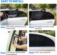 Thumbnail for Car Side Window Sun Shade 2Pack, Sun Shade Blocking Mosquito Net, Protection for Kids/Baby/Adults/Pets - 42