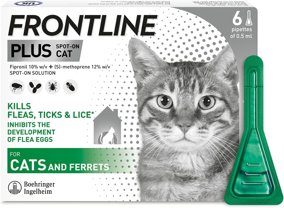 plus Flea & Tick Treatment for Cats and Ferrets - 6 Pipettes