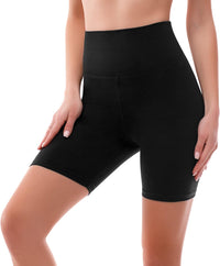 Thumbnail for High Waisted Cycling Shorts Women - Tummy Control Buttery Soft Biker Yoga Running Gym Black Workout Athletic Shorts