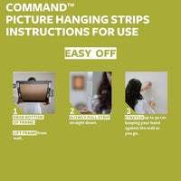 Thumbnail for Picture Hanging Strips, Medium - 12 Pairs (24 Strips) Adhesive Strips, White - Damage Free Hanging - for Pictures, Frames, Mirrors, Wall Décor and Signs - Holds up to 5.4Kg