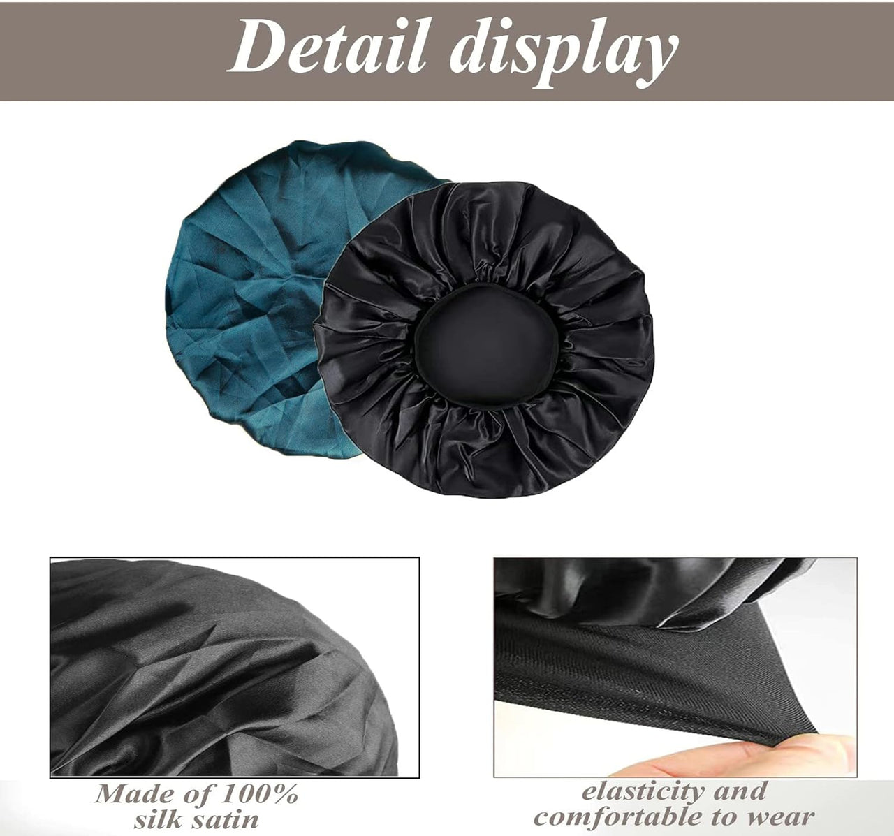 Silk Bonnet Satin Bonnet, Silk Hair Wrap for Sleeping, Soft and Comfortable Silk Sleep Cap