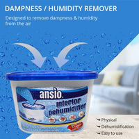 Thumbnail for Dehumidifier 500Ml Pack of 10 Condensation Remover Moisture Absorber Dehumidifiers for Damp, Mould, Moisture in Home, Kitchen, Wardrobe, Bedroom, Caravan, Office, Garage, Bathroom, Basement