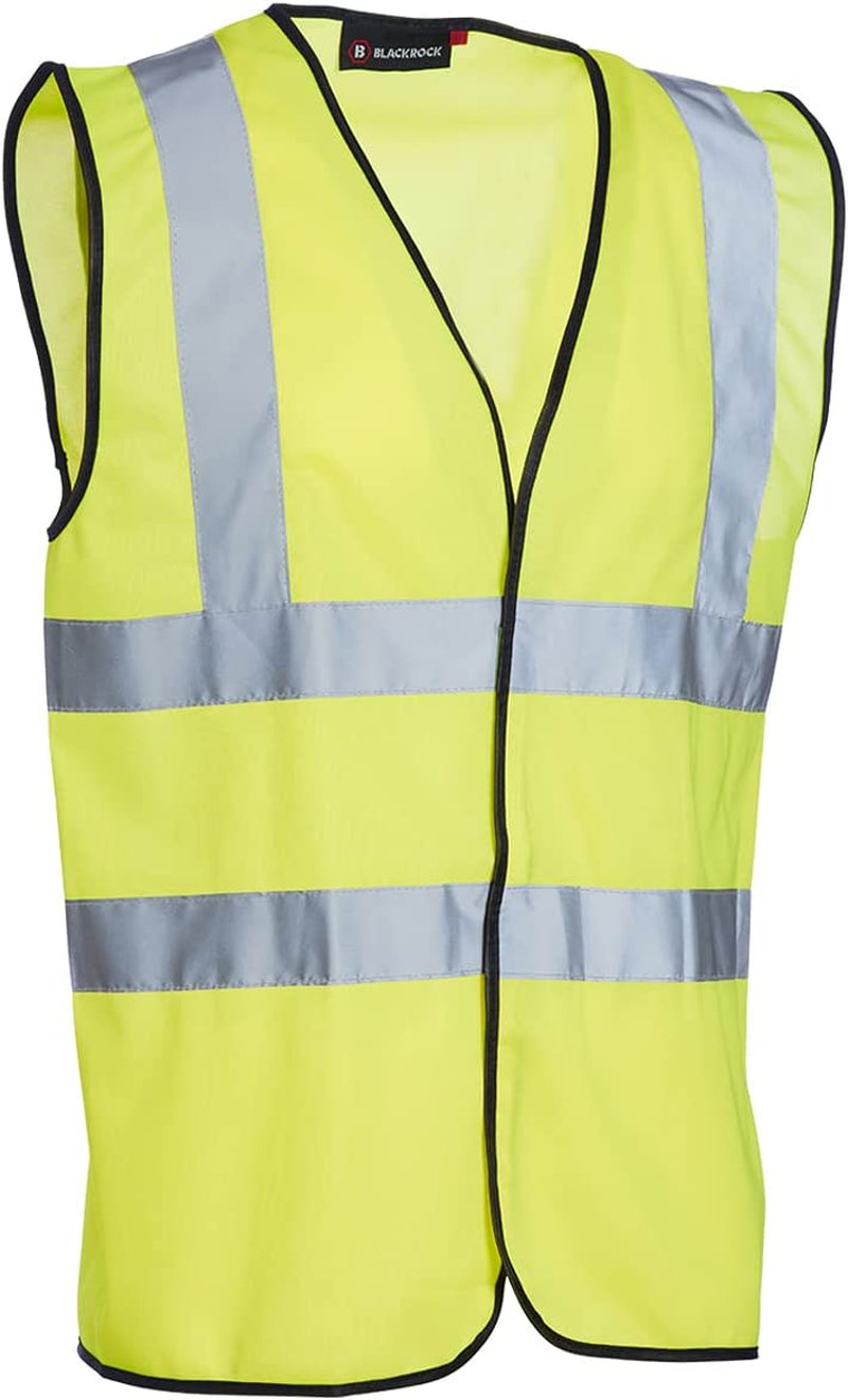 Men'S Hivisible Reflective Jacket High Visibility Waistcoat-Yellow, Large