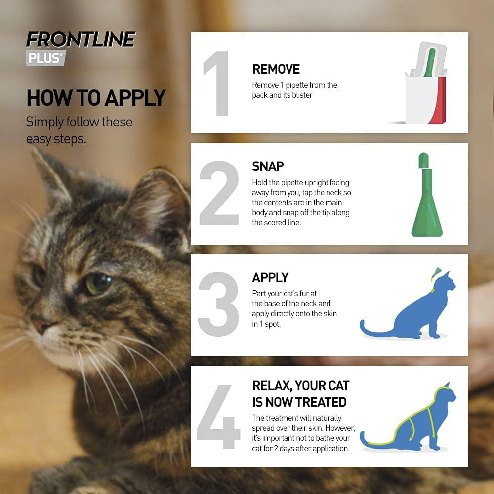 plus Flea & Tick Treatment for Cats and Ferrets - 6 Pipettes