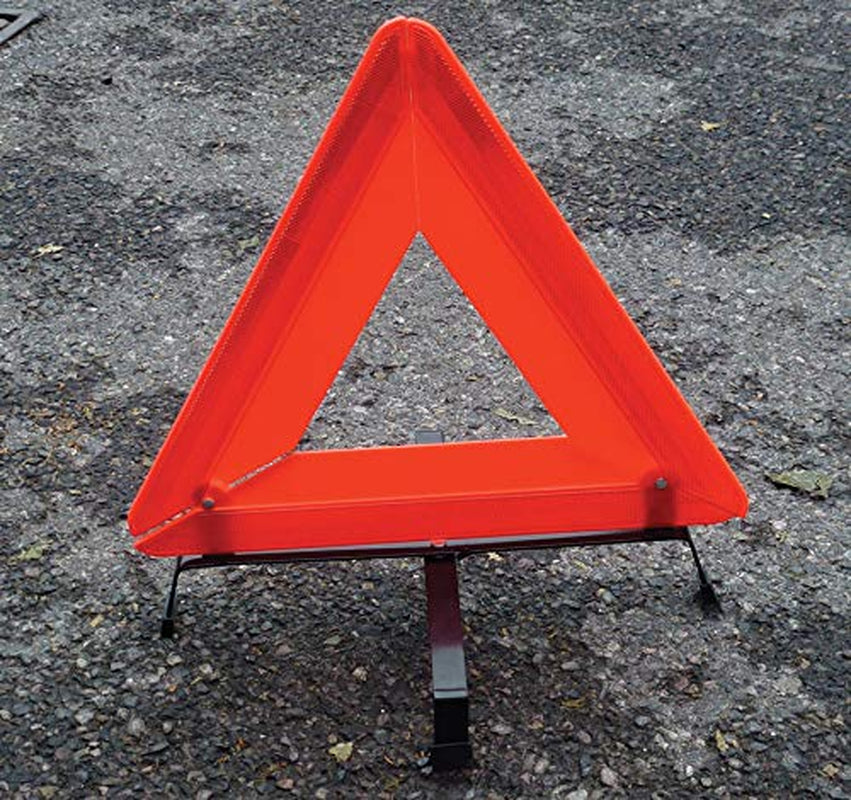 Q4232 Safety Warning Triangle for Roadside Breakdowns Foldable Wind Tested with Case