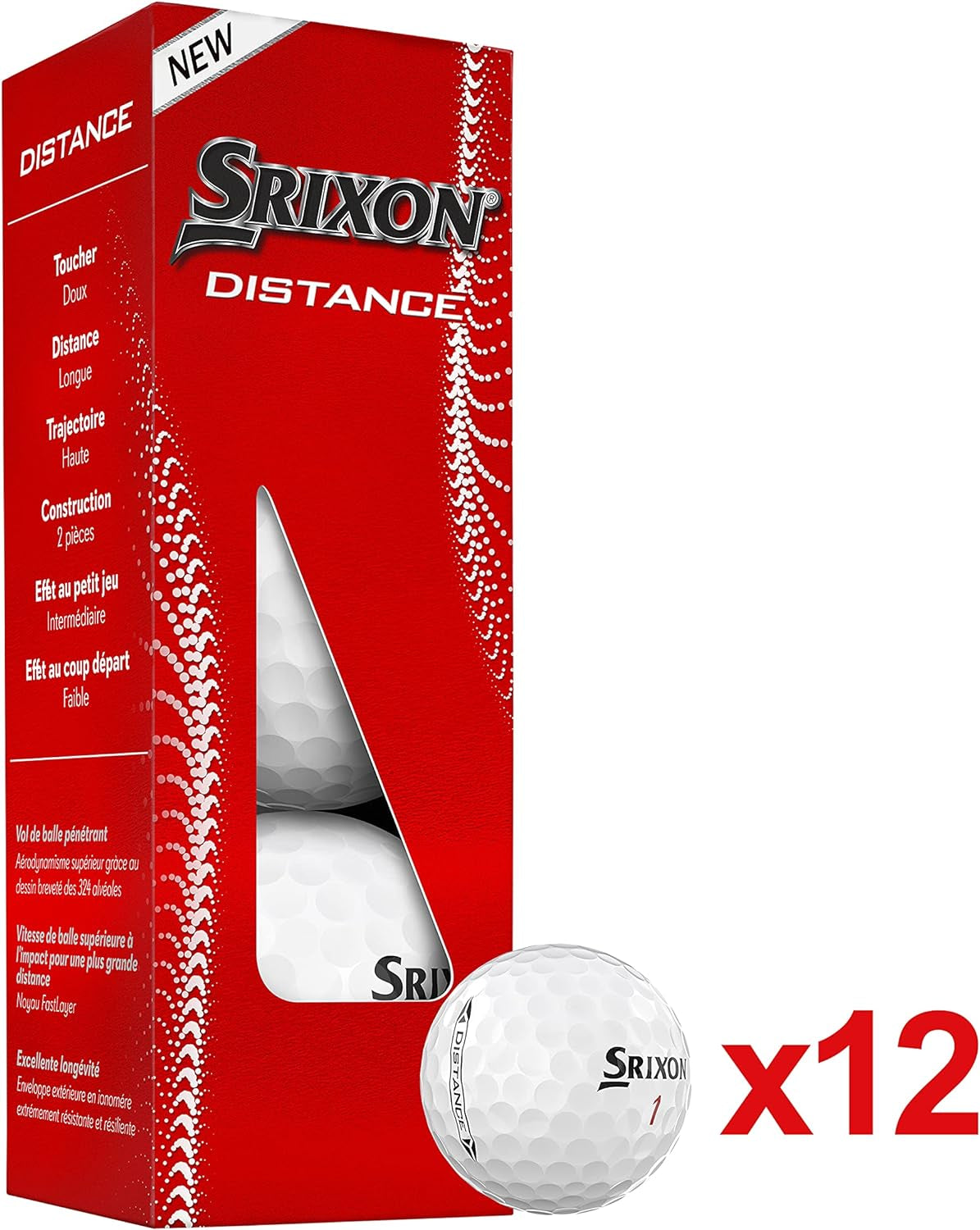 Distance 10 (NEW MODEL) - Dozen Golf Balls - High Velocity and Responsive Feel - Resistant and Durable - Premium Golf Accessories and Golf Gifts